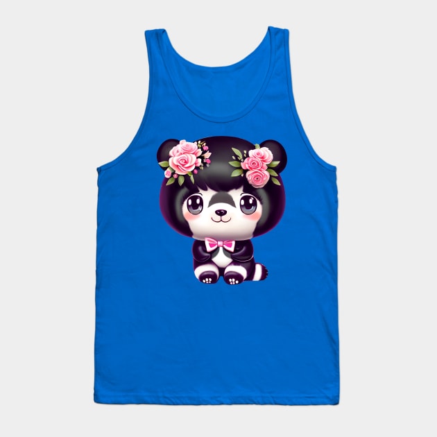 Cute kawaii panda bear Tank Top by mmamma030